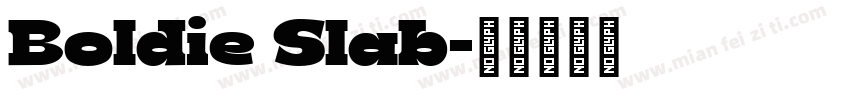 Boldie Slab字体转换